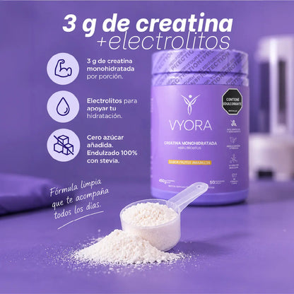 Creatina sabor a maracuyá sin azúcar